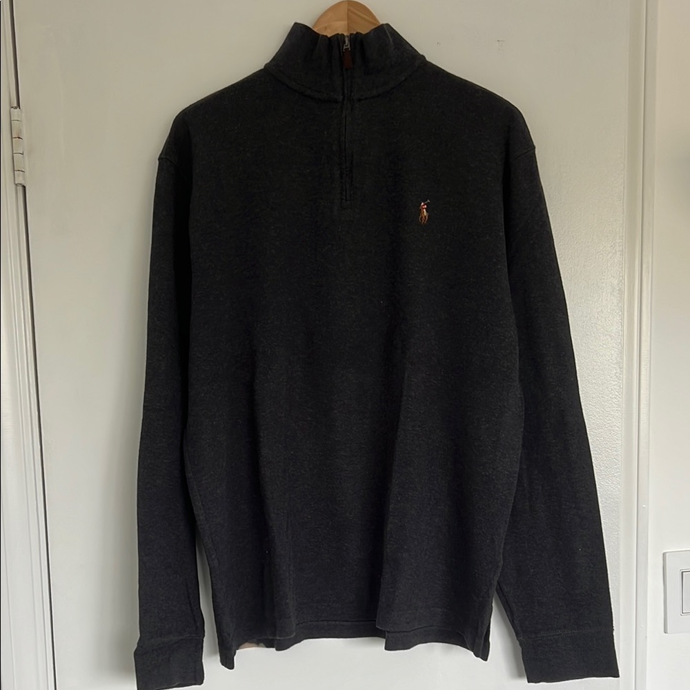 Polo by Ralph Lauren Men's Dark Gray Half-Zip Sweater
